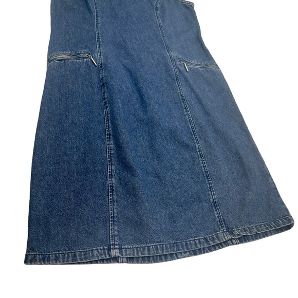 •- Y2K Vintage 90s Denim Sleeveless Dress C20 - Picture 3 of 10